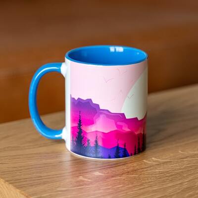 11oz Accent Mug Mockup Generator 13