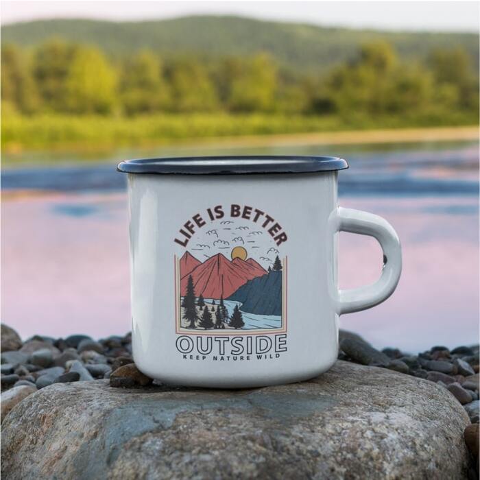 Enamel Mug Design Ideas The Great Outdoors Theme Custom Mugs 65