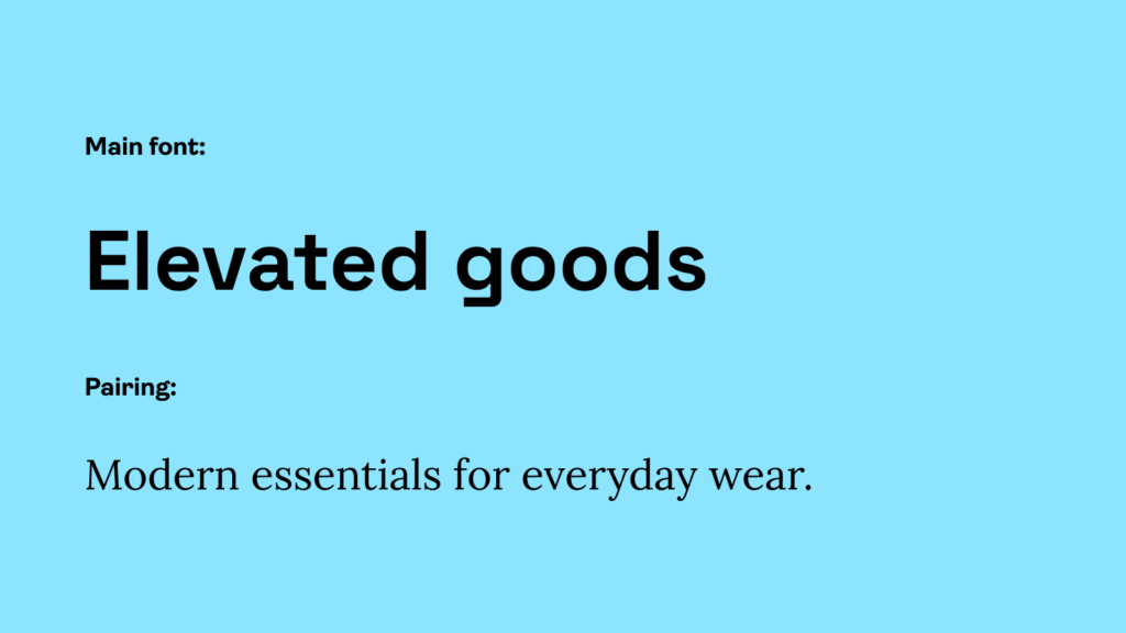 08 Space Grotesk A Space Grotesk and Lora font pairing: an example of the best fonts for t-shirts.