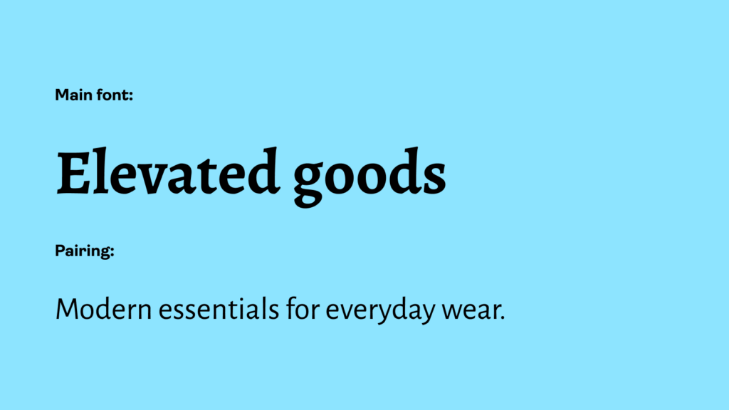 14 Alegreya An Alegreya and Alegreya Sans font pairing: an example of the best fonts for t-shirts.