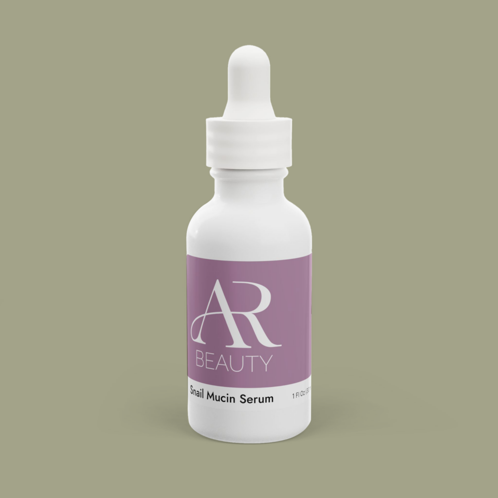 Beauty products A bottle of a white-label beauty serum on a vibrant green background.